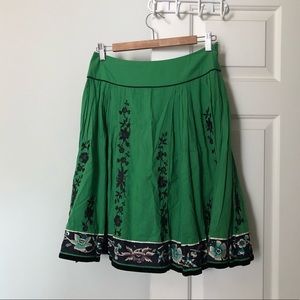 Embroidered Anthropologie Skirt